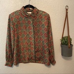 VINTAGE WASHINGTON PETITE HIGH NECK BLOUSE {10}